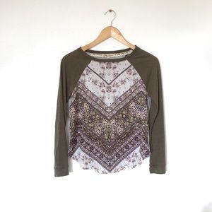 🌵 REWIND geometric boho pattern long sleeve shirt